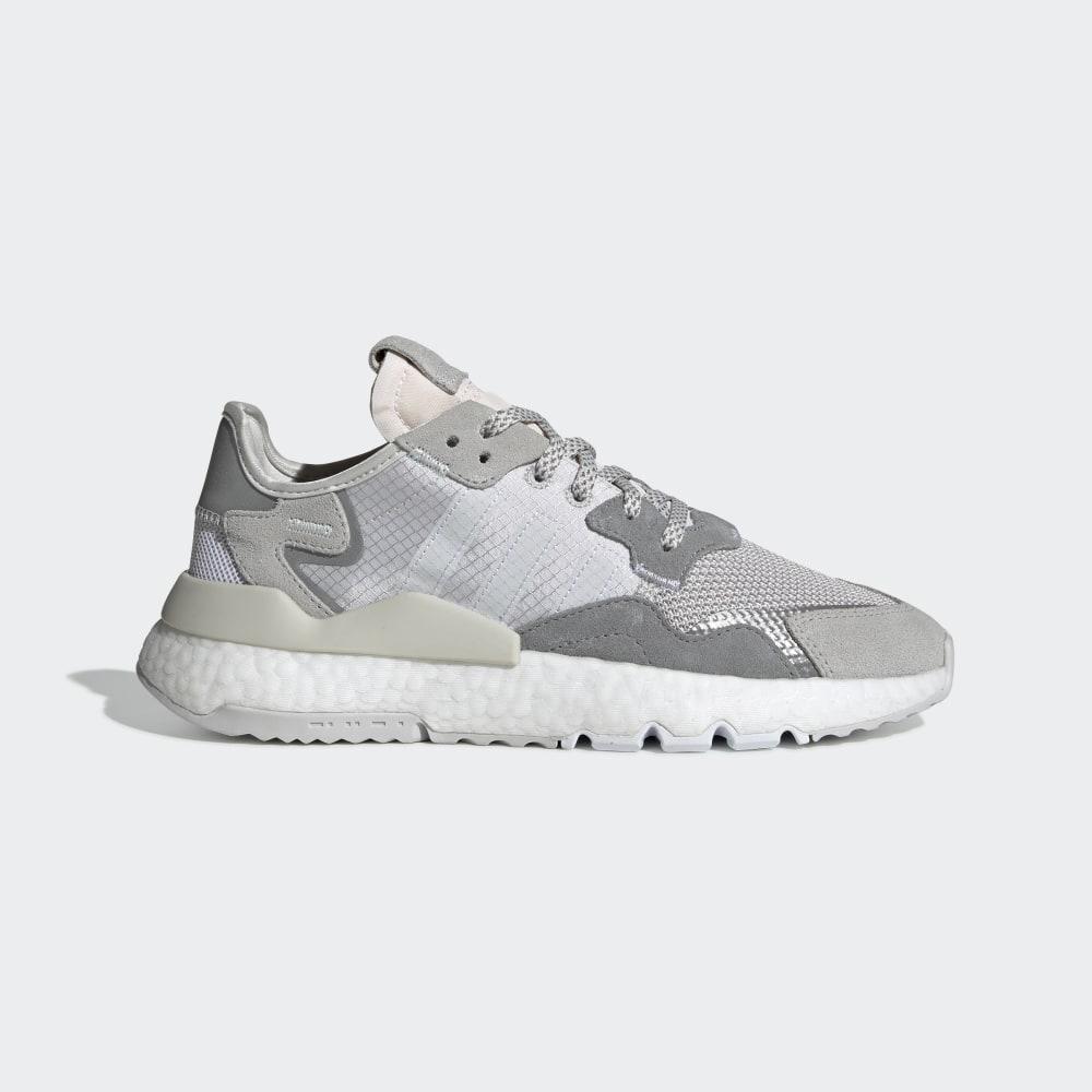 Adidas Women's Nite Jogger Originals Shoes Grey/White Ireland DA8692